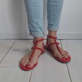 BCB Generation sandalen met bandje. Maat 39,5, Rood/leer.