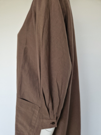 Humanoid linnen jurk. Maat S/M. Bruin