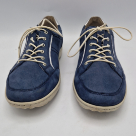 Waldlaufer sneakers. Maat 7.5.  Blauw/leer.