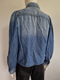 Vanilia denim blouse. Maat 40, Blauw