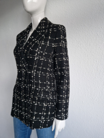 Dante 6 Pearson double breasted blazer. Maat 1, Zwart.