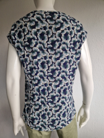 Sissy Boy top. Maat S. Blauw/print.