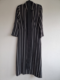 Riani doorknoopjurk. Maat 38, Zwart/wit/streep
