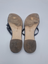 Cenedella slippers. Maat 39,5, Zwart/leer.