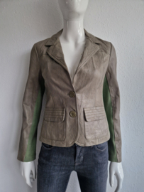 Transmission blazer. Maat 36, Groen/leer.