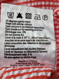 A-View rood/wit gestreepte blouse. Maat 40/42,