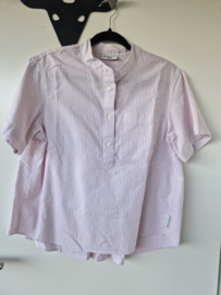 Marc O'Polo denim blouse. Mt. S. Roze/wit gestreept.