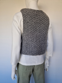 American Vintage Hand-Made gilet. Maat M. Grijs/wol.