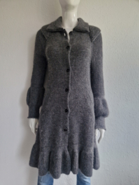 Marc Cain vest. Maat 3,Grijs/wolblend.