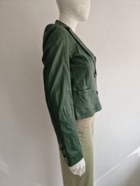 Insolita blazer. Maat 36, Donkergroen/leer.