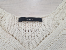 SET kabeltrui. Maat 38, Crème.