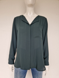 Selected Femme blouse. Mt. 40, Donkergroen.