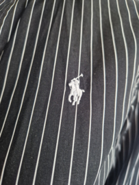 Ralph Lauren blouse classic fit. Maat 10, Zwart/streep
