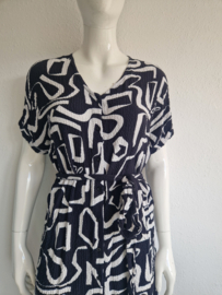 Zoso jurk Roxy. Maat M. Zwart/wit/print.