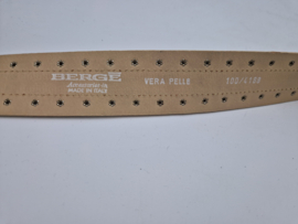 Bergé tailleriem. 100 cm. Beige/leer.