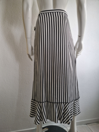 Yaya maxi rok. Maat 38, Zwart/wit gestreept.