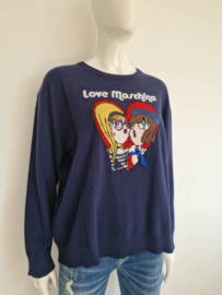 Love Moschino trui. Maat 40/42, Blauw/wol.