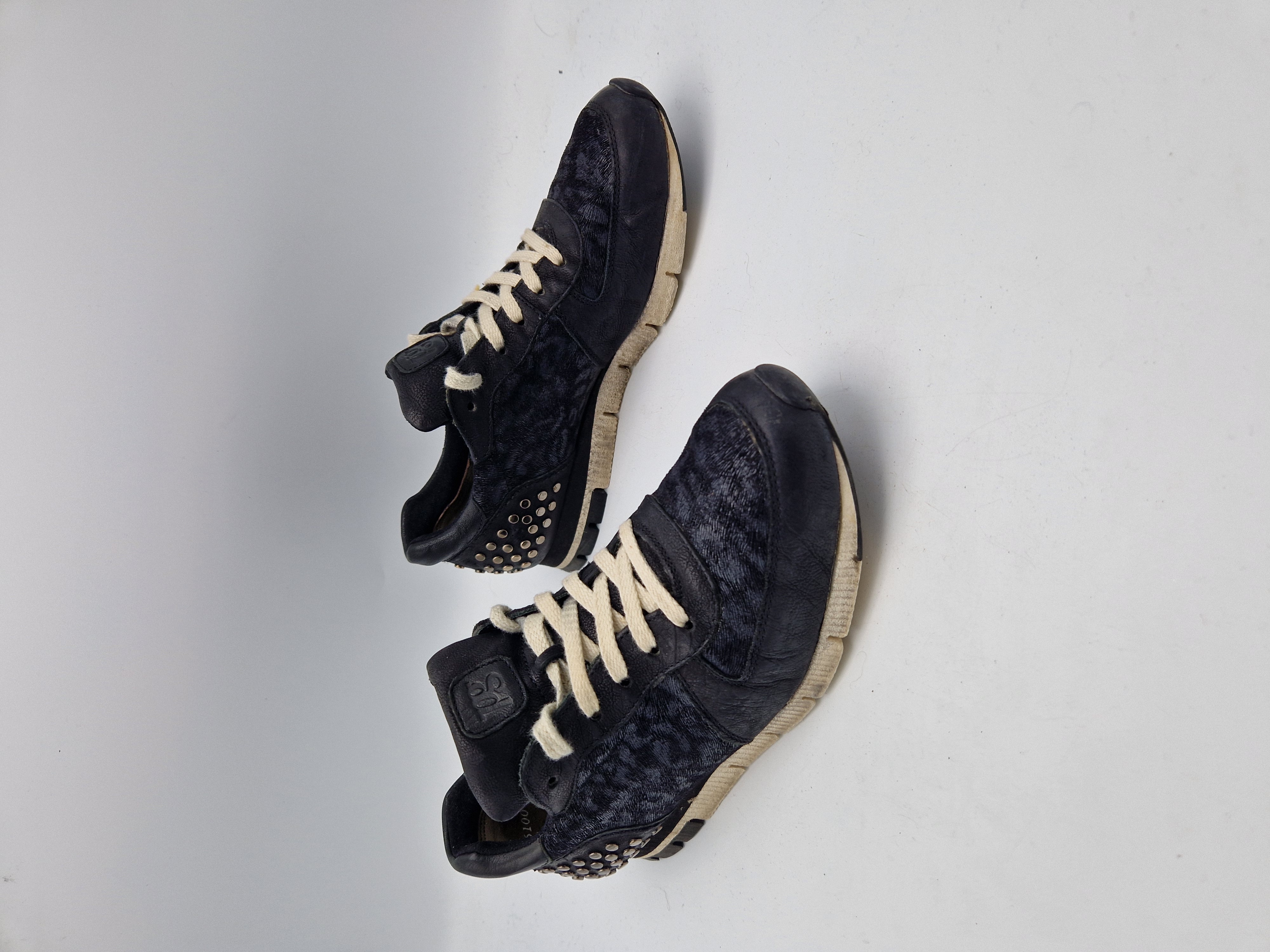 Paul Green sneakers. Maat 4,5, Zwart/leer.
