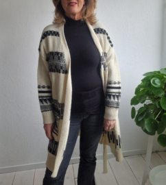 SET vest. Maat 38, Crème/zwart.