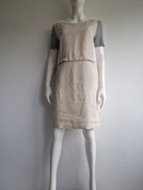 Riani zomerjurk. Maat 40. Beige/linnen.