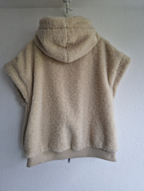 10DAYS teddyvest met capuchon | Maat XL | Ecru |