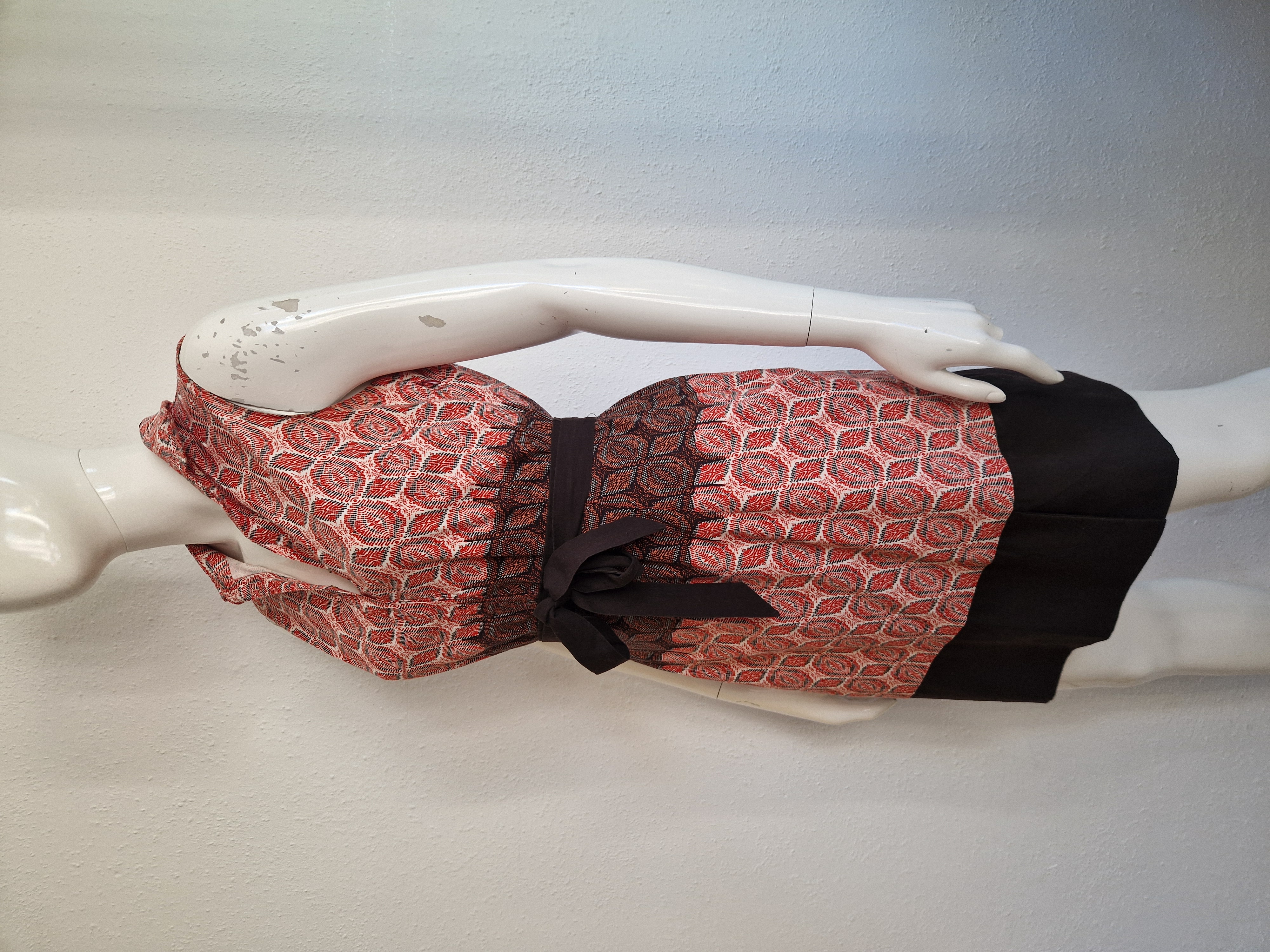 Trucco zomerjurk. Maat 38, Bruin/rood/print.