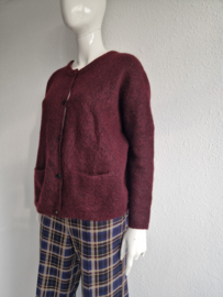 Scotch & Soda vest. Maat 2. Wijnrood/ mohair.