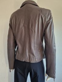 DNA biker jasje. Maat 38/40, Grijs/leer.