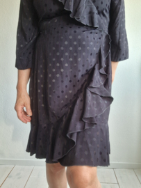 Gestuz roezeljurk Halia. Maat 40. Donkerblauw.