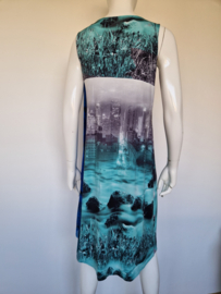 Eroke zomerjurk. Maat 40, Blauw/print.