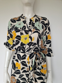 Juffrouw Jansen midi jurk. Maat S. All over print.
