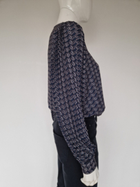 Elisabetta Franchi bodysuit. IT. maat 44, Blauw/chainprint.