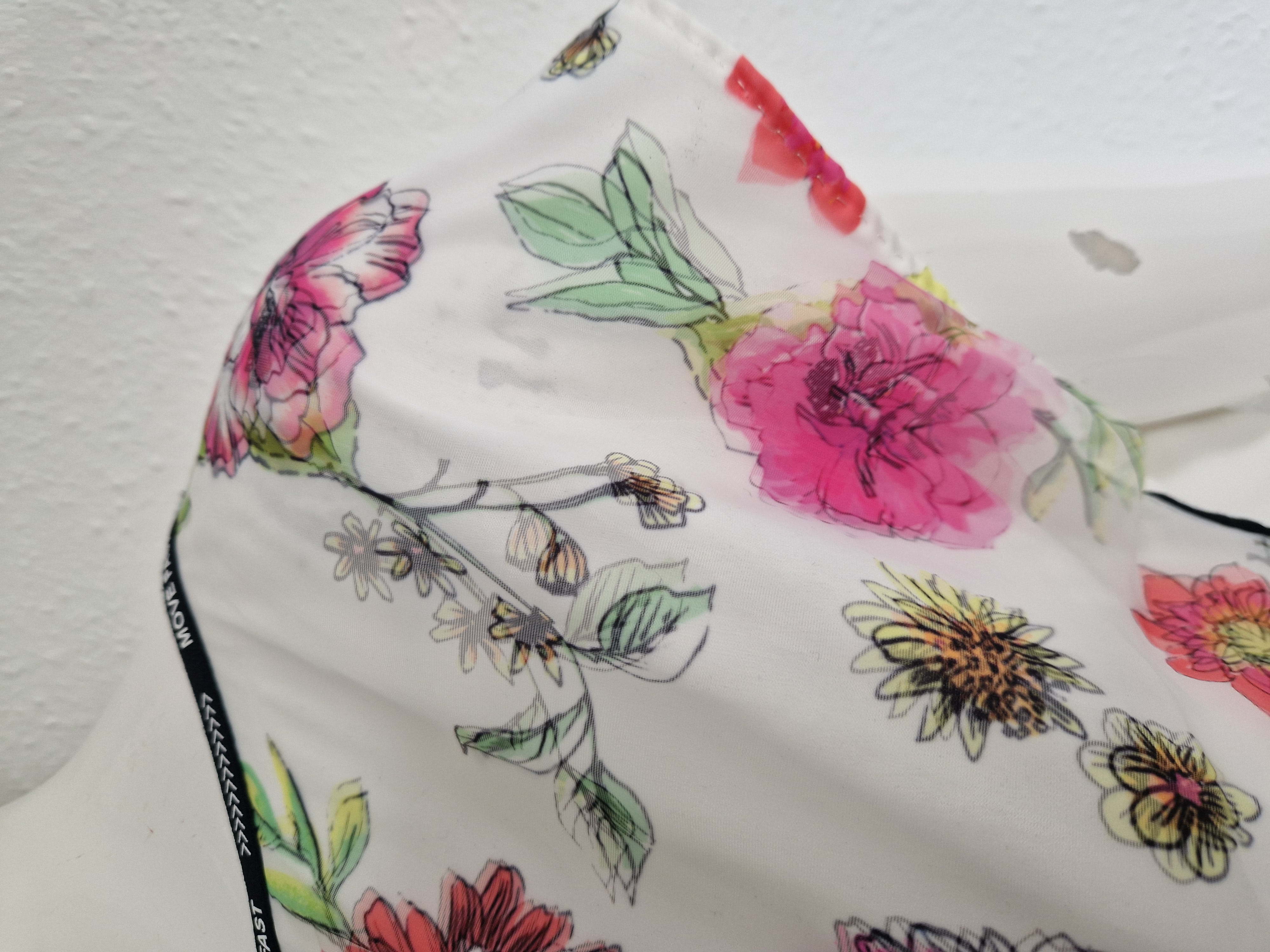 Marc Cain Sports top. Maat 3, Crème/bloemenprint.