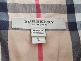 Burberry blouse. Maat L. Beige/ruit.