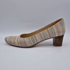 Brunate pumps. Maat 39, Multicolor/leer.
