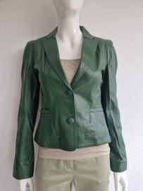 Insolita blazer. Maat 36, Donkergroen/leer.