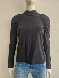 Studio Anneloes top. Maat S. Nachtblauw/stippenprint.