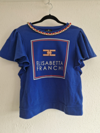 lisabetta Franchi statement sweater. IT. maat 44. Kobaltblauw
