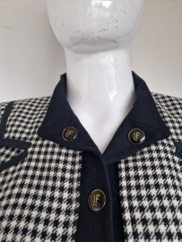 Louis Feraud vintage blazer. Maat 48,Pied de poule.