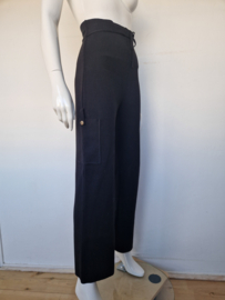 Sarah Pacini cargo pants. Maat 36. Zwart/merinowol.