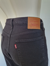 Levi's 501 cropped straight jeans.Mt. 28/28. Zwart.