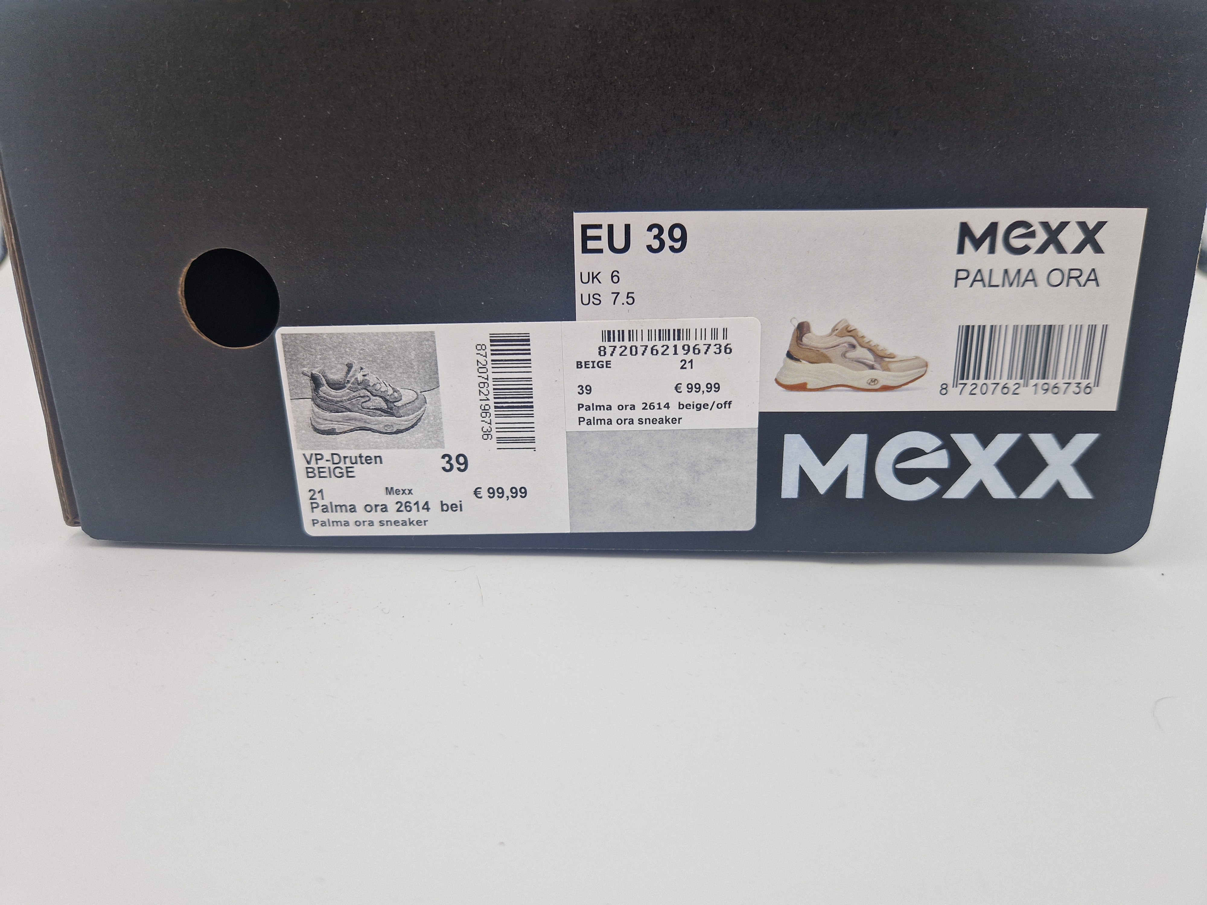 Mexx Palma Ora sneakers. Maat 38,5. Beige