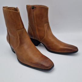 Osstone enkellaarzen. Maat 41, Cognac/leer