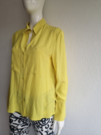 Luisa Cerano blouse. Maat 40, Geel/zijdemix.