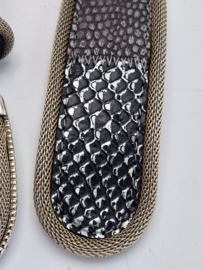 Nanni Milano riem – patchwork leer – statement belt – luxe