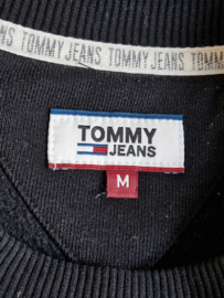 Tommy Jeans lange sweater. Mt. M. Zwart