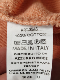 Azzurro oversized T-shirt. Maat OS. Perzik