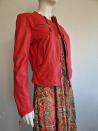 DNA biker jasje. Maat 5, Roze/leer.