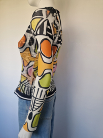 Top en vest. Maat 38. All over print.