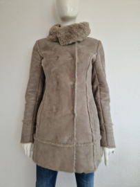 Goosecraft lammy. Maat 34, Taupe/vegan suède